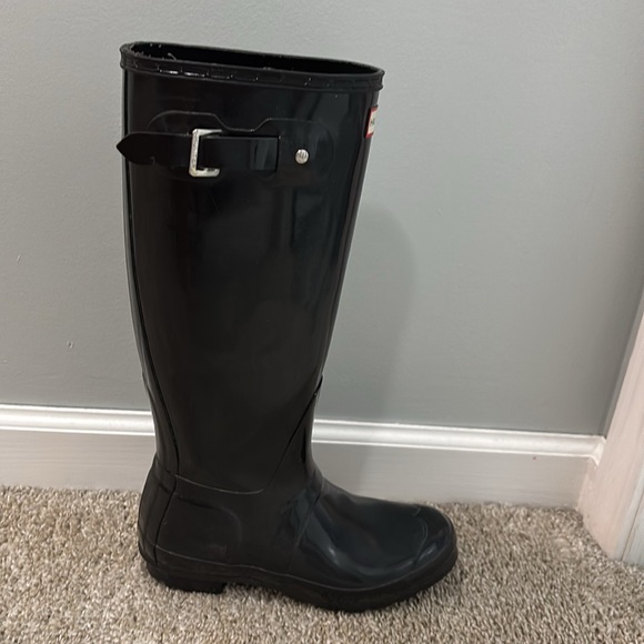 Black Hunter boots size 7 - Picture 4 of 4